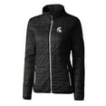 thumbnail image 2 of Women's Cutter & Buck Black Michigan State Spartans Rainier Eco Insulated Puffer Full-Zip Jacket, 2 of 3
