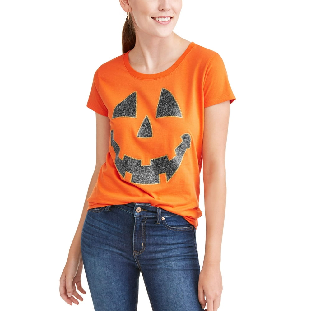 Licensed - Women's Halloween Graphic Short Sleeve T-Shirt - Walmart.com ...