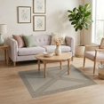 thumbnail image 3 of ODIKA 4'x6' Beige Ivory Geometric Cross Tufted Washable Area Rug Ornate Medallion Center Motif With Intricate Diamond Lattice Sections for Bedroom, Reading Nook, Pet Friendly & Non-Shedding, 3 of 7