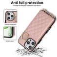 thumbnail image 5 of Allytechgroup Wallet Case for Apple iPhone 14 Pro with Shoulder Strap/Card Slot/Cash Pocket/Metal Ring Grip Kickstand Magnetic Closure Cover PU Leather Shockproof TPU Bumper Non-Slip Shell, Pink, 5 of 10