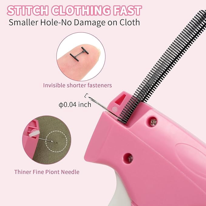 Stitch Gun for Clothes - Handheld Micro Stitch Sewing Gun Quick Clothing Dress Quilting Fixer Hemming Tool,Blue