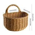 thumbnail image 2 of Wall Hanging Basket Wicker Woven Storage Basket Handmade Willow Planter Basket Farmhouse Flower Vase with Handle for Home Garden Wedding Wall Decor, 2 of 5