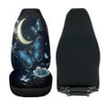 thumbnail image 4 of Uorisanigo Universal Car Seat Cover for Front Only Washable Moon Blue Butterfly High Back Bucket Seat Covers - Fit Most Cars, Trucks, SUVS, Vans 2 PCS Car Seats Protectors, 4 of 7