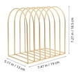thumbnail image 3 of Miangastore Iron Magazine Holder 1Pack 7.7X7.7X5.1In Golden Semicircular Simple Style, 3 of 8