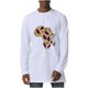 thumbnail image 4 of Hombres manga larga Casual estampado cuello redondo moda Split dobladillo pulóver camiseta blusa Tops Pompotops oipoqjl6871, 4 of 9