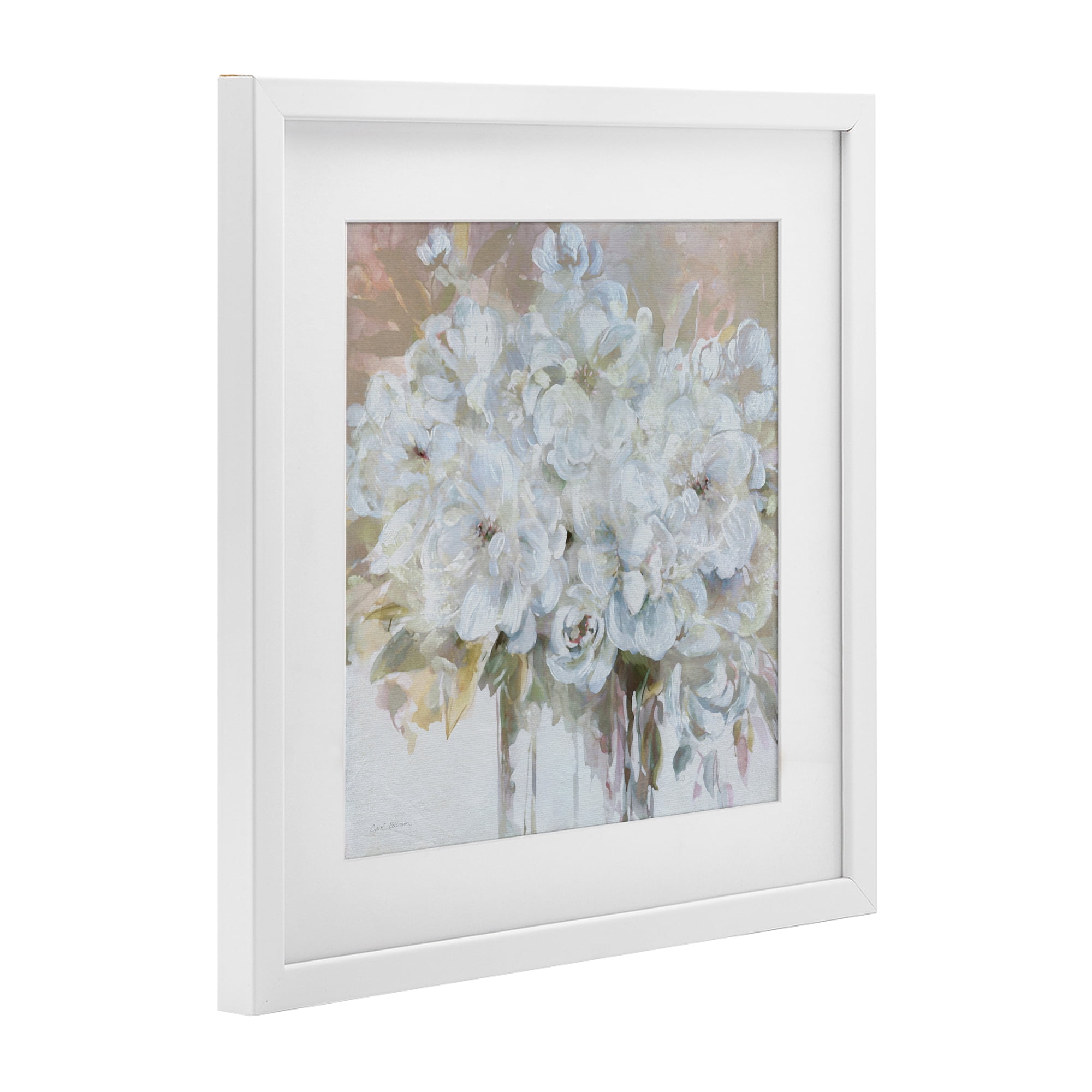 Stupell Industries Soft White Bouquet Serenity White Framed Print Under Glass, design by Carol Robinson