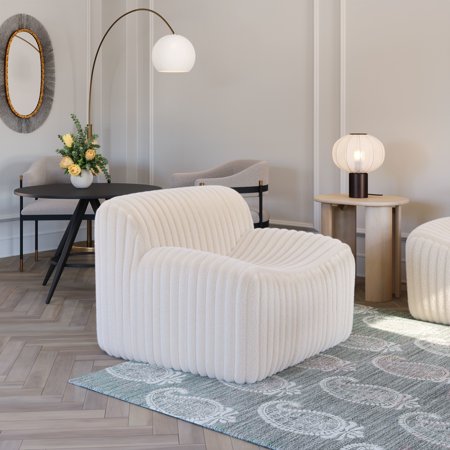Osterbro Accent Chair Cream Accent Chair Modern Style Solid ash wood leg Plywood Indoor Living