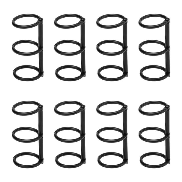 Fyydes Metal Binding Rings, Black, 8 Count