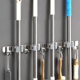 thumbnail image 1 of Lishi Practical Wall-Mounted Storage Organizer for Mops, Brooms, and Kitchen Tools with Hooks and Clips, 1 of 4