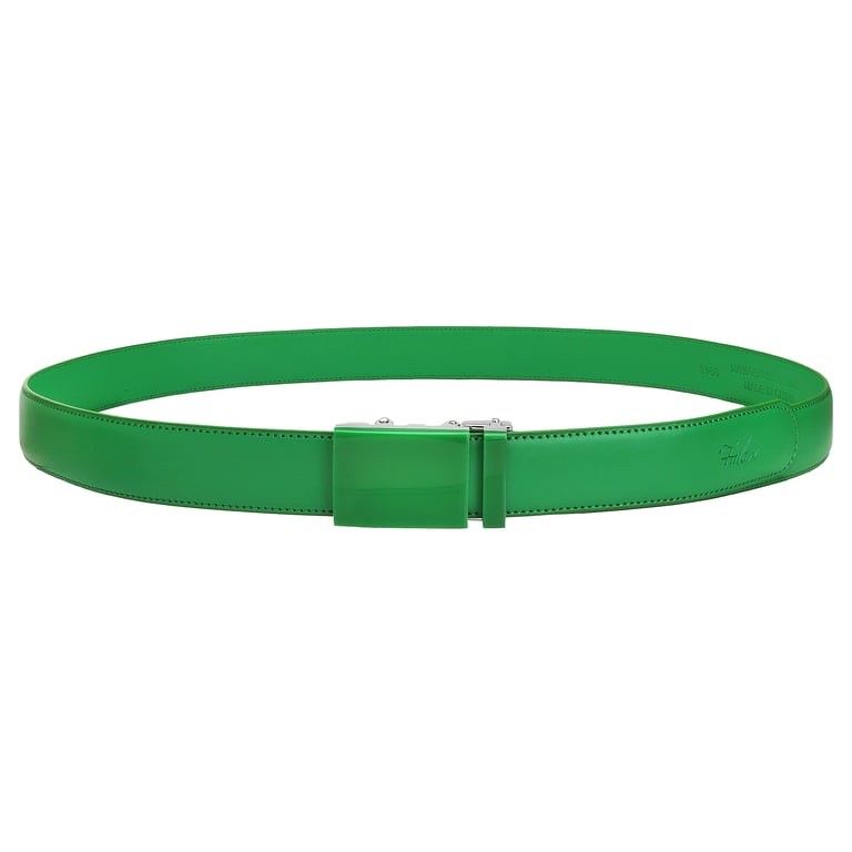 Falari Genuine Leather Ratchet Belt, Kelly Green photo 2