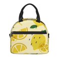 thumbnail image 2 of ZNDUO Reusable Lunch Box, Adjustable Shoulder Strap Yellow Cartoon Lemon Pattern Lunch Bag, 2 of 8