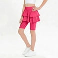 thumbnail image 2 of Ahuyic Girls Pants,Summer Shorts for Girls,Children's Solid Color Shorts Pajama Pants For Medium To Large Sizes With Elastic Waistband And Yoga Stretch Fabric,Hot Pink,7-8 Years, 2 of 6