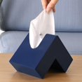 thumbnail image 3 of Caja de pañuelos nórdica, caja de almacenamiento de papel de escritorio, caja de pañuelos, dispensador de servilletas para bares, dormitorios, sala de Azul Sunnimix Sostenedor del tejido, 3 of 8