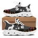 thumbnail image 1 of Zapatillas deportivas ligeras y transpirables con diseño de huella de perro y flores, zapatillas deportivas de malla transpirables para exteriores, zapatos casuales, 1 of 6