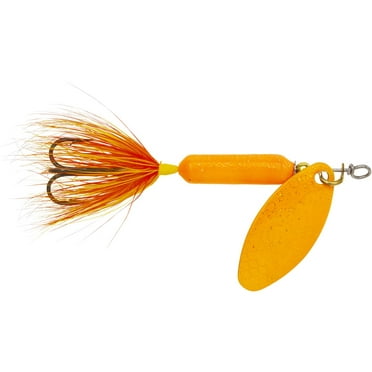 Yakima Bait Worden's Original Rooster Tail, Inline Spinnerbait Fishing Lure, Glitter Orange, 1/16 oz.