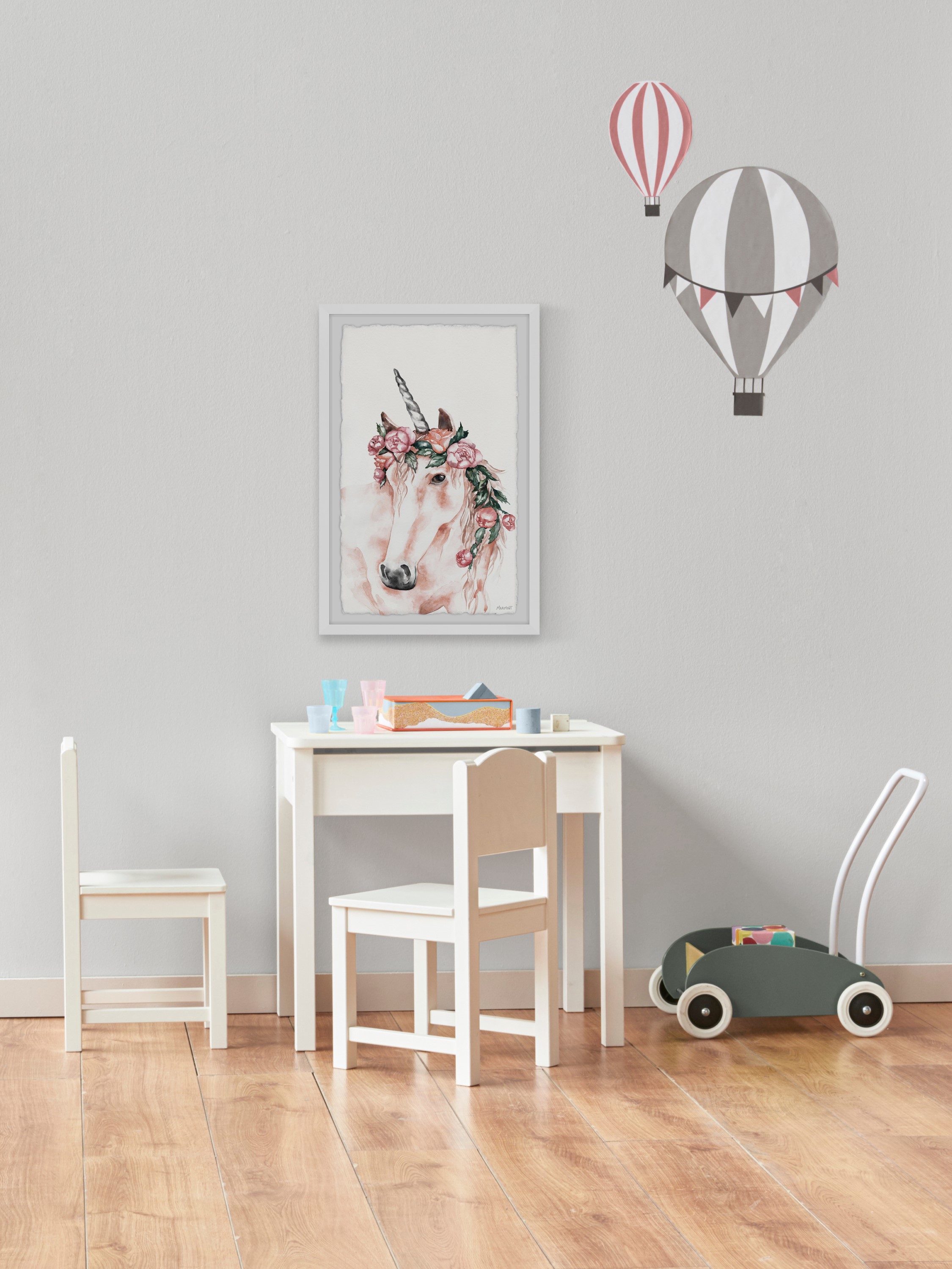 Marmont Hill The Pink Unicorn Framed Wall Art