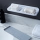 thumbnail image 4 of Soporte autoadhesivo de esponja Contenedor de drenaje de baño accesorios de baño gris Yuarrent, 4 of 6