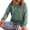 thumbnail image 4 of Hoodies for Women Fall 2026 Tops Long Sleeve Lightweight Pullover Sweatshirts Fashion V Neck Drawstring Shirts, 4 of 4