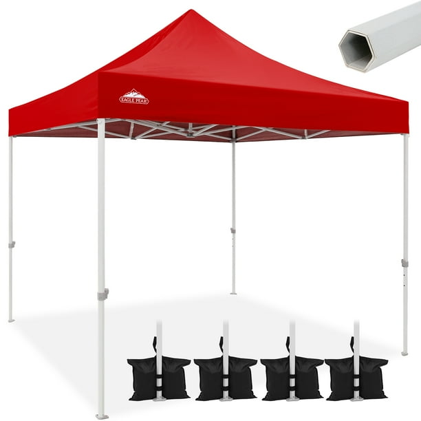 EAGLE PEAK 10x10 Heavy Duty Pop up Commercial Canopy Tent Instant Sun