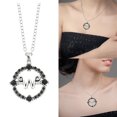 thumbnail image 1 of Miercoles Addams Miércoles Addams Necklace Women's Wednesday Colorful Spider Net Pendant Bead Chain Necklace, 1 of 5