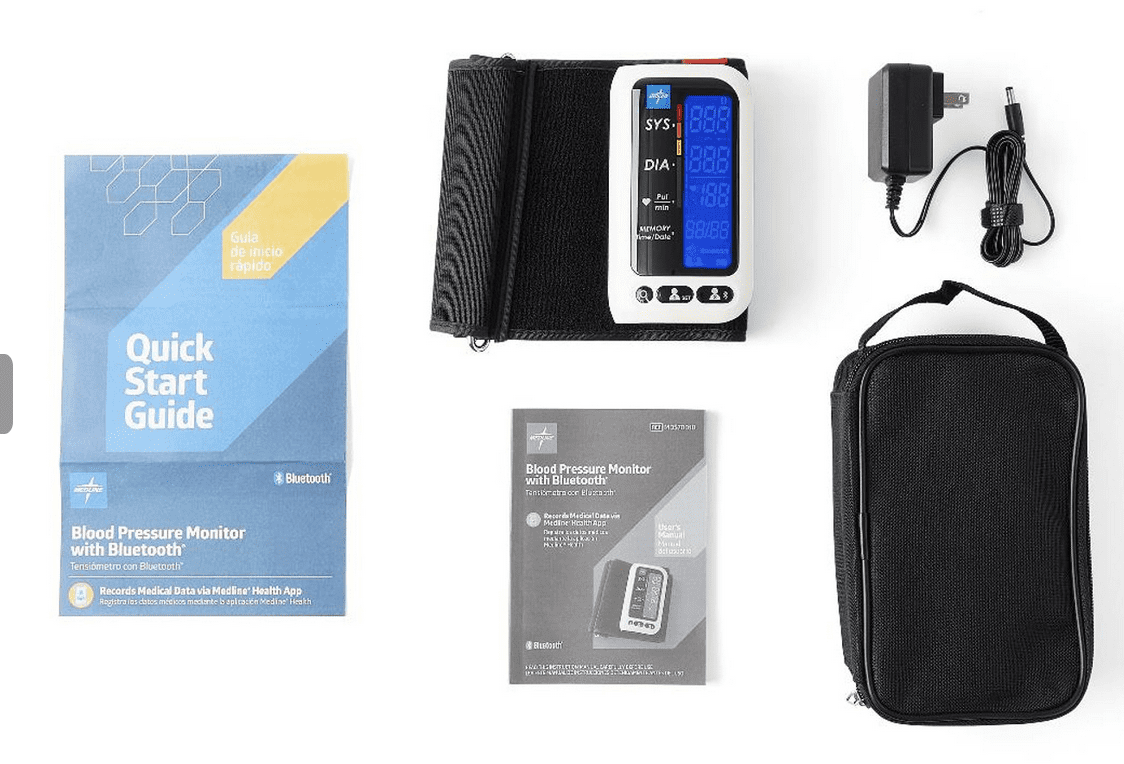 Medline Bluetooth Blood Pressure Monitor, Digital LCD Display
