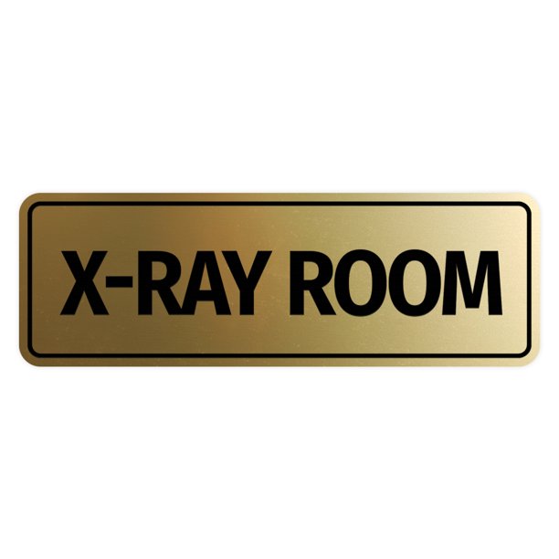 Standard XRay Room Sign (Brushed Gold) Large