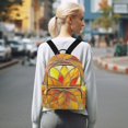 thumbnail image 7 of JIALIOU Mini Backpack Purse for Women Quilted Casual Daypack Small Travel Shoulder Bag, Yellow Red Floral, 7 of 7