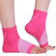 thumbnail image 3 of Tobillera de compresión (3 pares) para aliviar el dolor de neuropatía, tendinitis aquílea y fascitis plantar. Tobillera sin dedos para mujer y hombre (rojo rosa, L)., 3 of 8