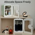 thumbnail image 6 of iceBlue 4L Makeup Refrigerator,  Mini Fridge for Cosmetics and Drinks, Car/Home Use (Green), Transparent Window and Chrome Handle, 6 of 9