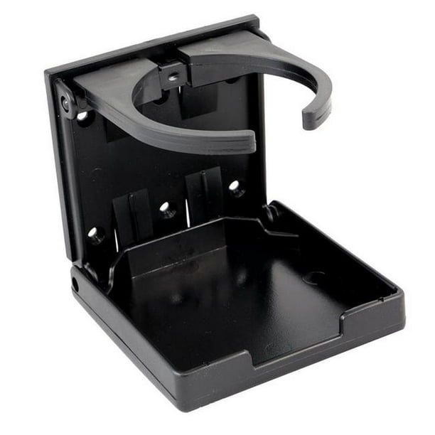 Adjustable Fold Down Cup Holder No Hardware Black