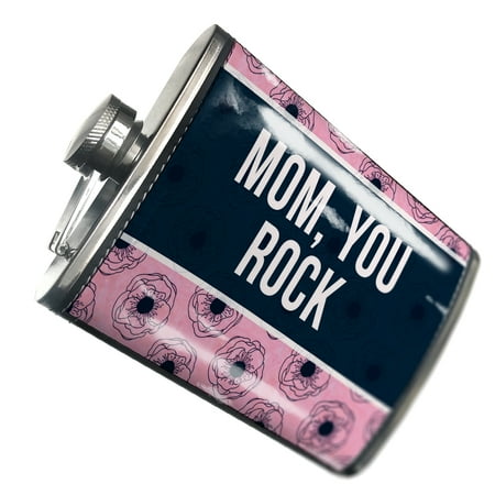 

NEONBLOND Flask Mom You Rock Mother s Day Pink and Navy Flowers