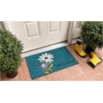 thumbnail image 7 of 17" X 29" Blue and White Coir Floral Welcome Outdoor Door Mat, 7 of 7