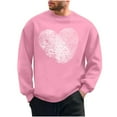 thumbnail image 2 of PNTUTB Valentine's Day Sweatshirts for Men's Fashion Print Crew Neck Long Sleeve Casual Loose Pullover Tops, 2 of 6