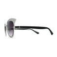 thumbnail image 3 of Womens Cat Eye Double Rim Butterfly Shape Mirror Lens Sunglasses Silver Smoke, 3 of 4