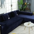 thumbnail image 6 of SHANNA Thick Velvet L Shape Sofa Covers, Non-Slip Sectional Couch Cover Protector Plush Sofa Slipcovers with 2pcs pillowcase for Living Room, 6 of 14