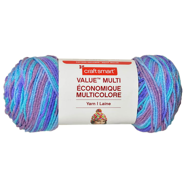 Soft Classic Multi Yarn by Loops & Threads - Multicolor Yarn for Knitting,  Crochet, Weaving, Arts & Crafts - Granite, Bulk 12 Pack 