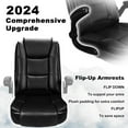 thumbnail image 3 of Vitesse Big and Tall Office Chair Ergonomic Black Leather Desk Chair Comfortable and Stylish Set of 1, 3 of 7