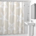 thumbnail image 2 of Starfish Shower Curtain, Summer Beach Nautical Ocean Sea Star Marine Life Beige Waterproof Shower Curtain Set with 12 Hooks Lightweight Bath Curtains Fabric Bathroom Decor 72x78 Inches, 2 of 9