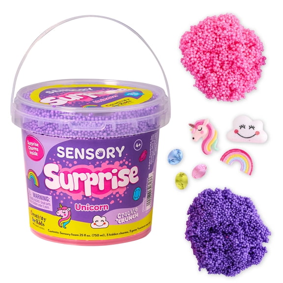 Creativity for Kids Sensory Surprise Unicorn Kit | Crunchy Sensory Foam & Unicorn Surprises (Ages 4 )
