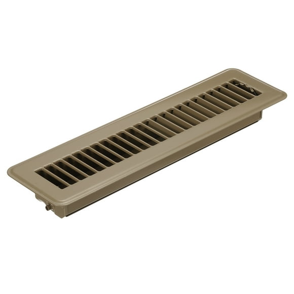 Uxcell 12 x 2 Inch Floor Register, 1pcs Heavy Duty Air Vent Cover Adjustable Floor Grates, Brown