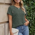thumbnail image 4 of SUNBS Blouses for Women Crew Neck Casual Tunic Tops Short Sleeve Shirts Fashion Clothing, 4 of 8