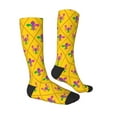 thumbnail image 3 of Balery Mardi Gras Crayfish And Fleur De Lis Fun Novelty Socks Men'S Women'S Crew Socks Funny Crazy Novelty Socks Quirky And Cool Socks, 3 of 9