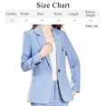 thumbnail image 4 of Women's Long Sleeve Professional Suit Trousers Formal Set Interview Sales Work Clothes-Blue-XL, 4 of 5