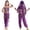 Dark Purple, variant on Girls Belly Dance 2 Piece Set Sparkling Top Skirt Outfit for Stage Performance Party Halloween Carnival Blue 11-12years