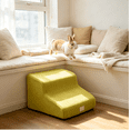 thumbnail image 5 of Dog Ramp for Couch Or Bed, Non-Slip 2 Step Pet Ramp for Couch Or Bed, Yellow | High-Density Foam Support, Dog Stairs for High Beds, Suitable for Short-Legged Dogs, Injured Pets, 5 of 6