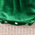 thumbnail image 4 of Lenpel Newborn Infant Velvet Bodysuits Unisex Baby Boy Girl Long Sleeve Half Button Collared Christmas Rompers Fall Winter Outfits(Green,3-6 Months), 4 of 7