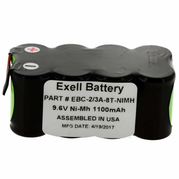 9.6V 700mAh Custom NiMH Battery Pack with Tabs for Exit Lighting, Hobby Packs