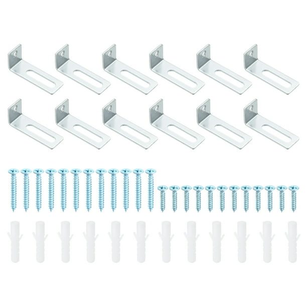 Hardware de soporte para pizarra blanca Uxcell, 12 juegos de colgador de pared para pizarra blanca, fijación para instalación de pizarra borrable