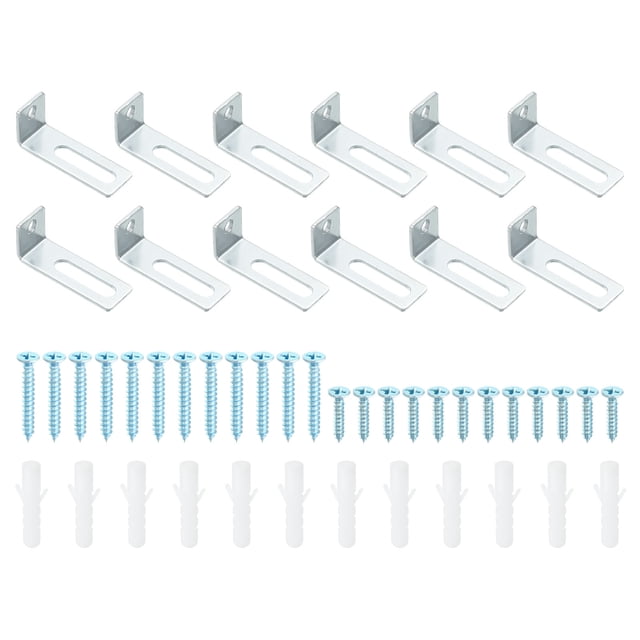 Unique Bargains Support de Montage pour Tableau Blanc, 12 Ensembles de Crochets Muraux pour Tableau Blanc, Fixation pour Tableau Effaçable à Sec