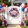 thumbnail image 4 of CuiLiyq 4th of July Wooden Welcome Door Hanger, Patriotic Memorial Day USA 250th Anniversary Sign for Front Porch Wall Entryway Home Decor, 4 of 6